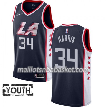Maillot Enfant Los Angeles Clippers Tobias Harris 34 2018-19 Nike City Edition Navy Swingman